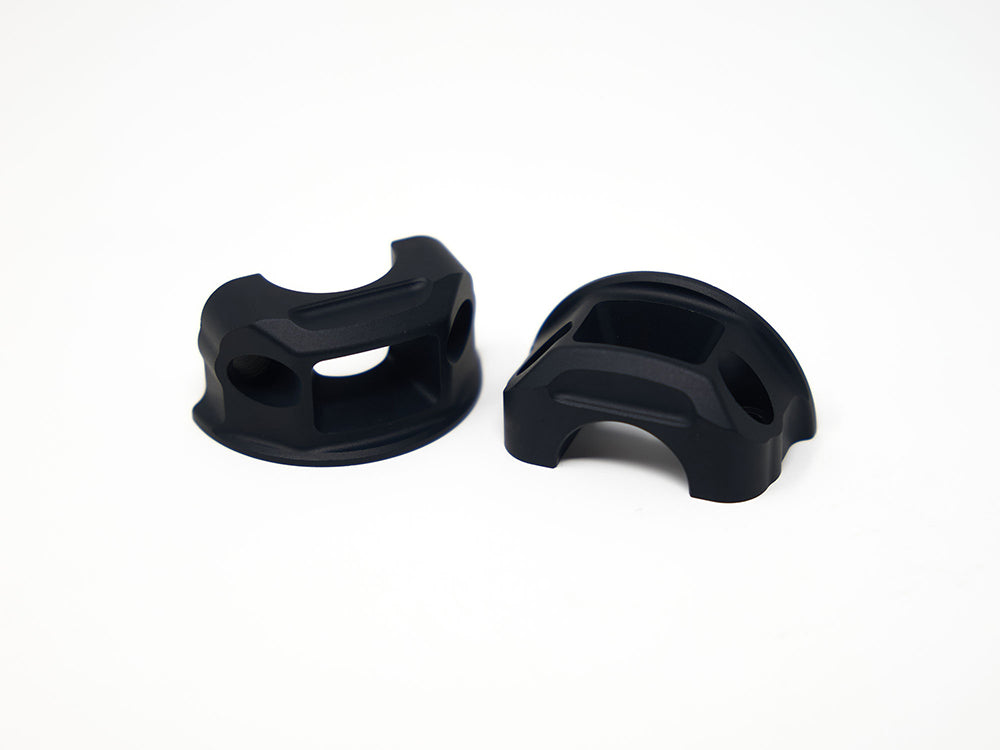Clutch & Brake Perch Clamp - Black. Fits Softail 2018-2024