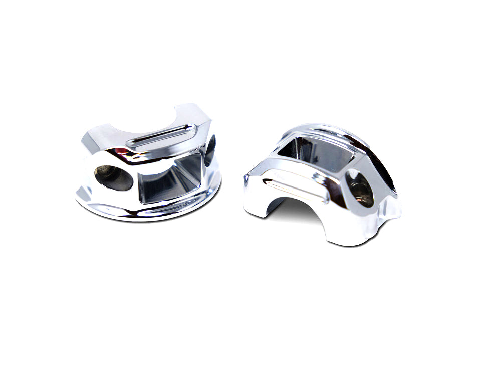 Clutch & Brake Perch Clamp - Chrome. Fits Softail 2018-2024