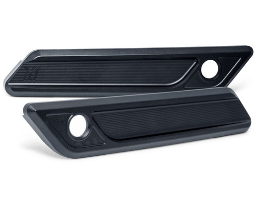 New Style Saddlebag Latch Covers - Black. Fits CVO Touring 2023up & Street Glide & Road Glide 2024up.