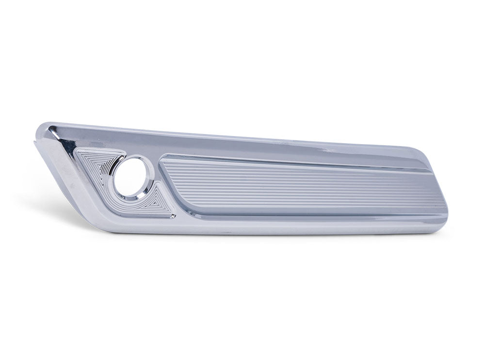 New Style Saddlebag Latch Covers - Chrome. Fits CVO Touring 2023up & Street Glide & Road Glide 2024up.