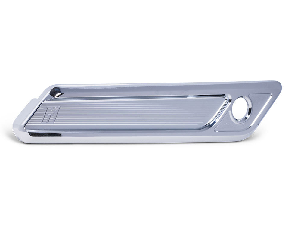 New Style Saddlebag Latch Covers - Chrome. Fits CVO Touring 2023up & Street Glide & Road Glide 2024up.
