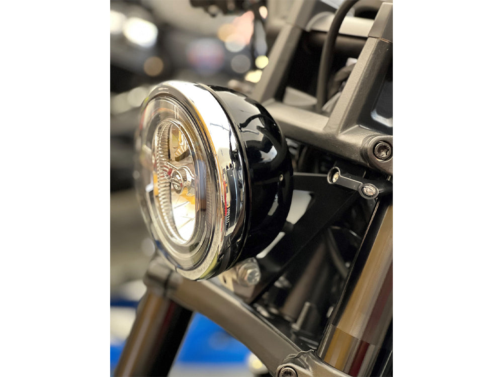 Kodlin Bates Style Headlight Bracket - Black. Fits Sportster S 2021up.