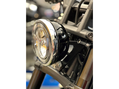 Kodlin Bates Style Headlight Bracket - Black. Fits Sportster S 2021up.