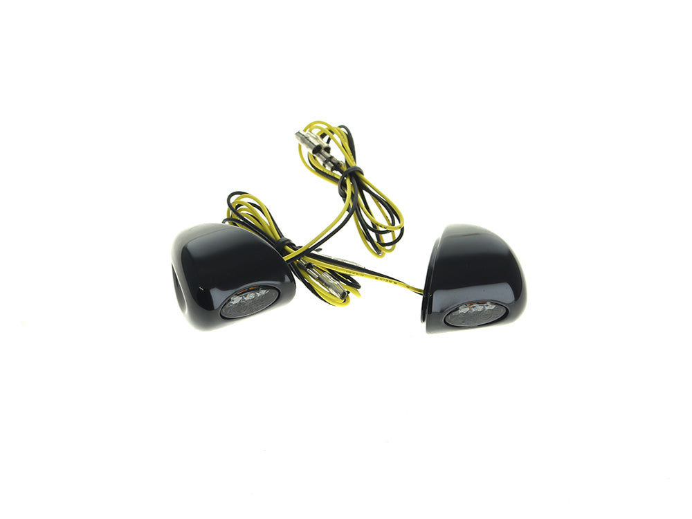 Front Mini Elypse Turn Signals - Black. Fits Road Glide 2015-2023 and Low Rider ST 2022up
