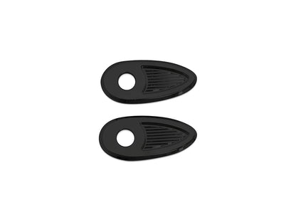 Turn Signal Block Off Strut Plates - Black. Fits Most Big Twin 2002up & Sportster 2002-2021