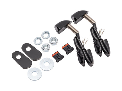 Neowise Bullet Smooth Front Turn Signals with Running Lights - Black. Fits Low Rider ST 2022up.