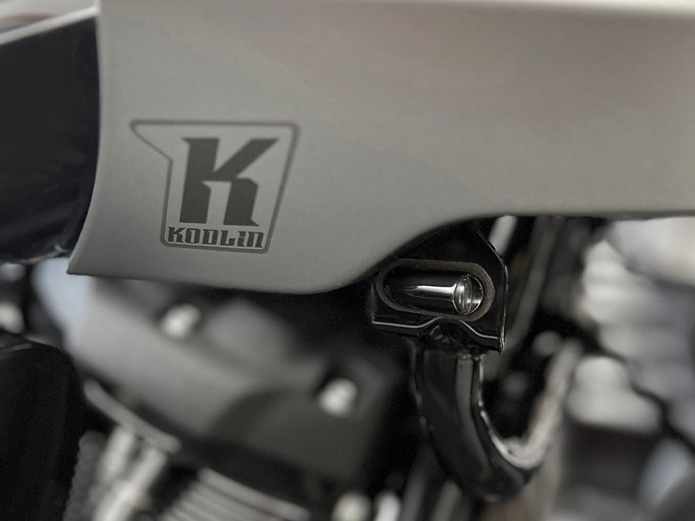 Neowise Bullet Smooth Front Turn Signals with Running Lights - Black. Fits Low Rider ST 2022up.