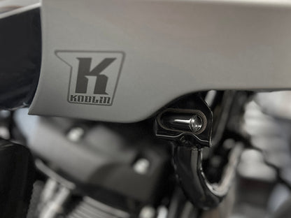 Neowise Bullet Smooth Front Turn Signals with Running Lights - Black. Fits Low Rider ST 2022up.