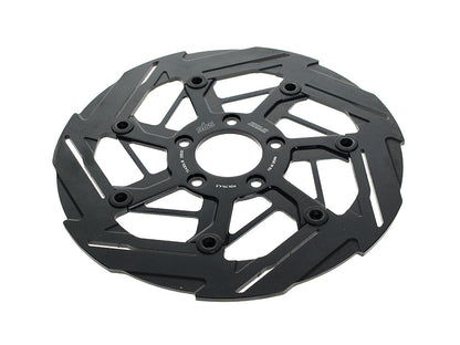 11.8in. Front 7-Spoke Disc Rotor - Polished Band & Black Carrier. Fits Dyna 2006-2017, Softail 2015up, Sportster 2014-2021 & Some Touring 2008up.