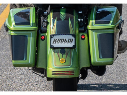 Curved LED Number Plate Kit - Black. Fits most Touring 2013up.
