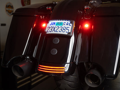 Curved LED Number Plate Kit - Black. Fits most Touring 2013up.
