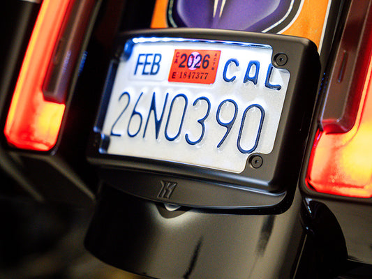 Curved Radius Number Plate Kit - Black. Fits CVO Touring 2023up & Street Glide & Road Glide 2024up