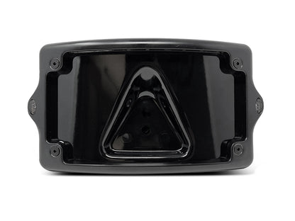 Curved Number Plate Frame with Elypse Run/Turn/Brake Lights - Black.