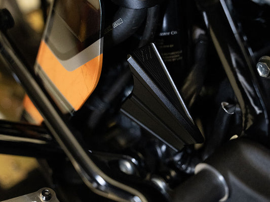 Horn Relocation Kit - Black. Fits CVO Touring 2023up & Street Glide & Road Glide 2024up.