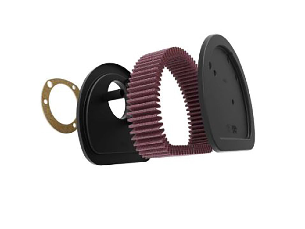 High-Flow Air Filter Element. Fits Twin Cam with OEM Round Air Cleaner Cover. Crossbones 2008-2011, Blackline 2011-2013, Slim 2012-2017 & Street Bob 2014-2017
