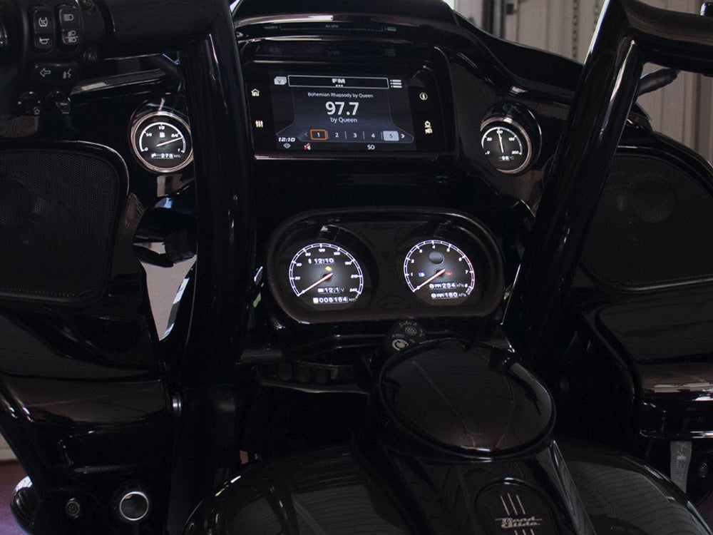 Speedometer & Tachometer - 4 Gauge Kit with Smartphone Integration. Fits Touring 2014-2023 with Fairing.