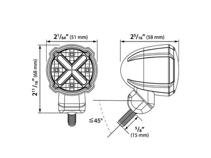 GT-02S LED Tailight Red Lens - Universal Fitment