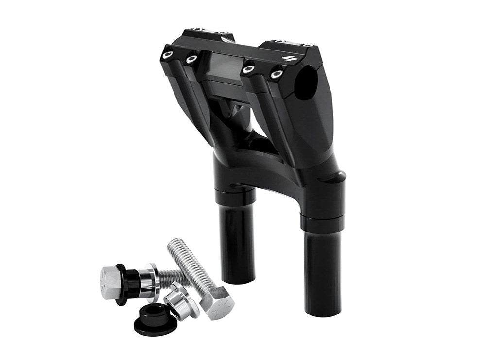 8in. Kickback x 1-1/8in. Clamp Isolated Riser Kit - Black. Fits Indian Cruiser 2022up.
