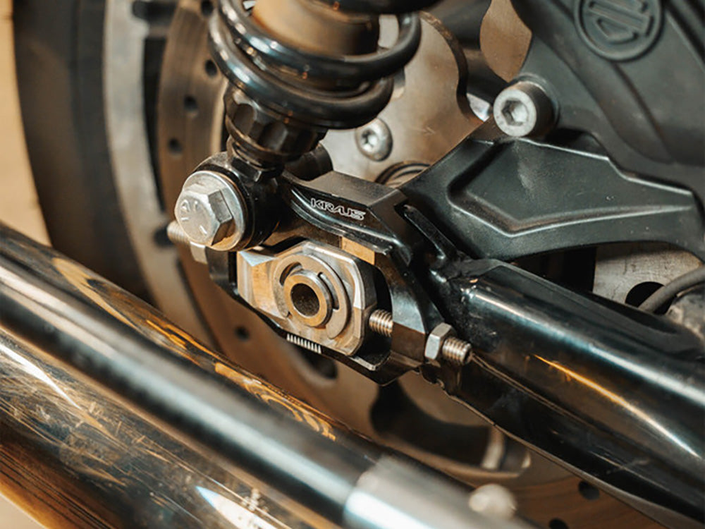 Vector One Rear Axle Adjuster - Black. Fits Touring 2014up