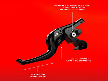 Talon Adjustable Levers - Black. Fits CVO Touring 2023up & Street Glide & Road Glide 2024up