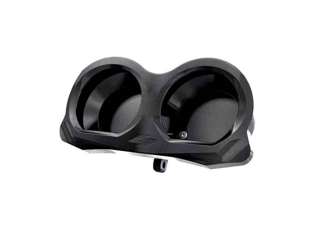 Lux Gauge Housing Relocation Kit - Black. Fits Road Glide 2015-2023