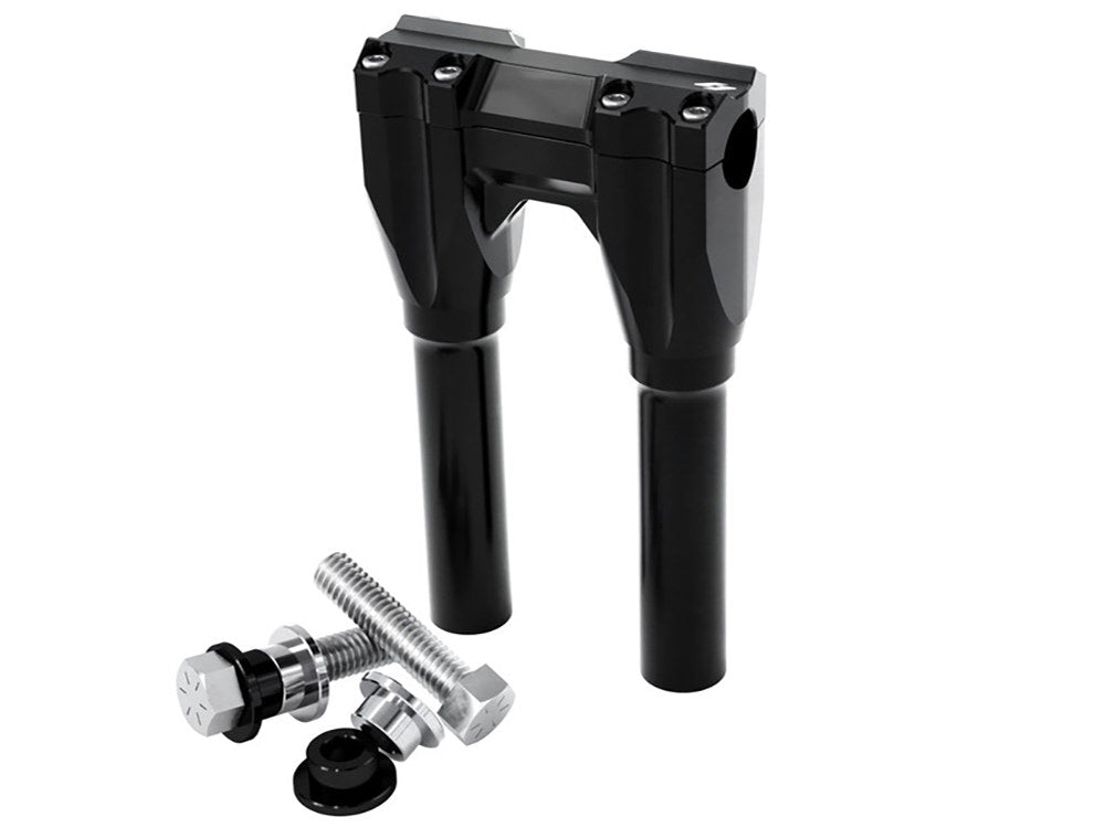8in. Straight x 1in. Clamp Isolated Riser Kit - Black. Fits 1in. Handlebar
