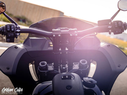 10in. Kickback x 1-1/8in. Clamp Isolated Riser Kit - Black. Fits 1-1/8in. Handlebar