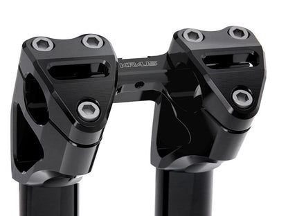 9in. Kickback x 1-1/8in. Clamp Workman Riser Kit - Black. Fits 1-1/8in. Handlebar