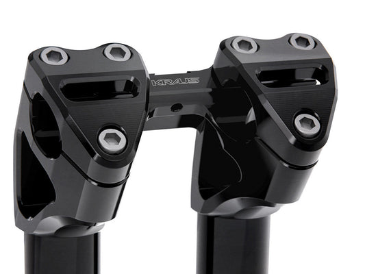 9in. Kickback x 1-1/8in. Clamp Workman Riser Kit - Black. Fits 1-1/8in. Handlebar
