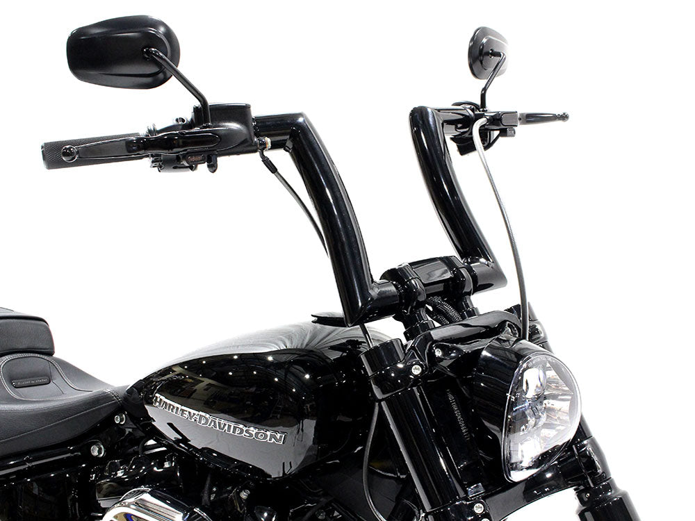2.0in. Strip Bar, 12in. x 2in. Ape Hanger Handlebar - Gloss Black.