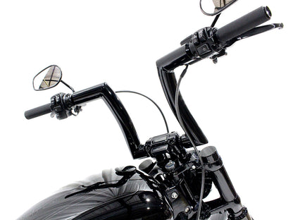 2.0in. Strip Bar, 12in. x 2in. Ape Hanger Handlebar - Gloss Black.