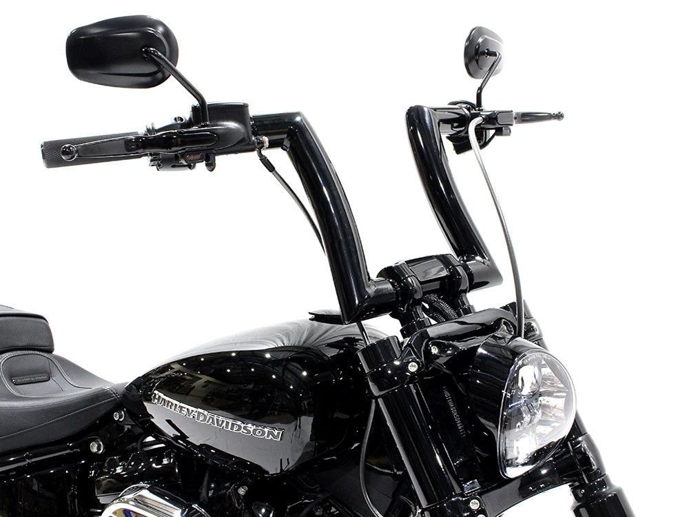 2.0in. Strip Bar, 16in. x 2in. Ape Hanger Handlebar - Gloss Black.