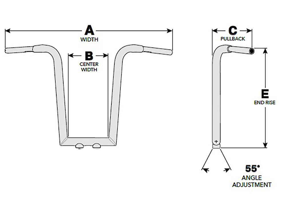 13in. x 1-1/2in. Tree Hugger Handlebar - Gloss Black.
