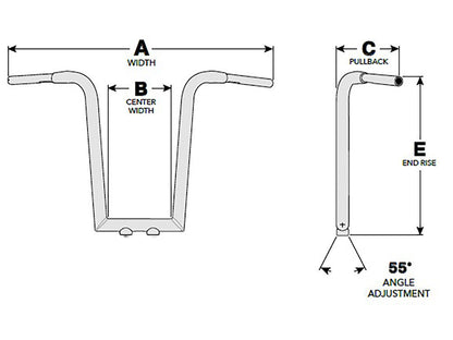 13in. x 1-1/2in. Tree Hugger Handlebar - Gloss Black.