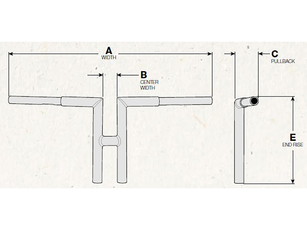 12in. x 1-1/4in. Miter T-Bar Handlebar - Chrome.