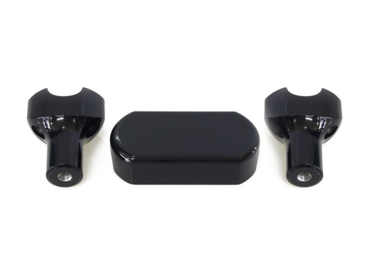 3in. Straight One Piece Riser Kit - Gloss Black. Fits 1-1/4in. Handlebar