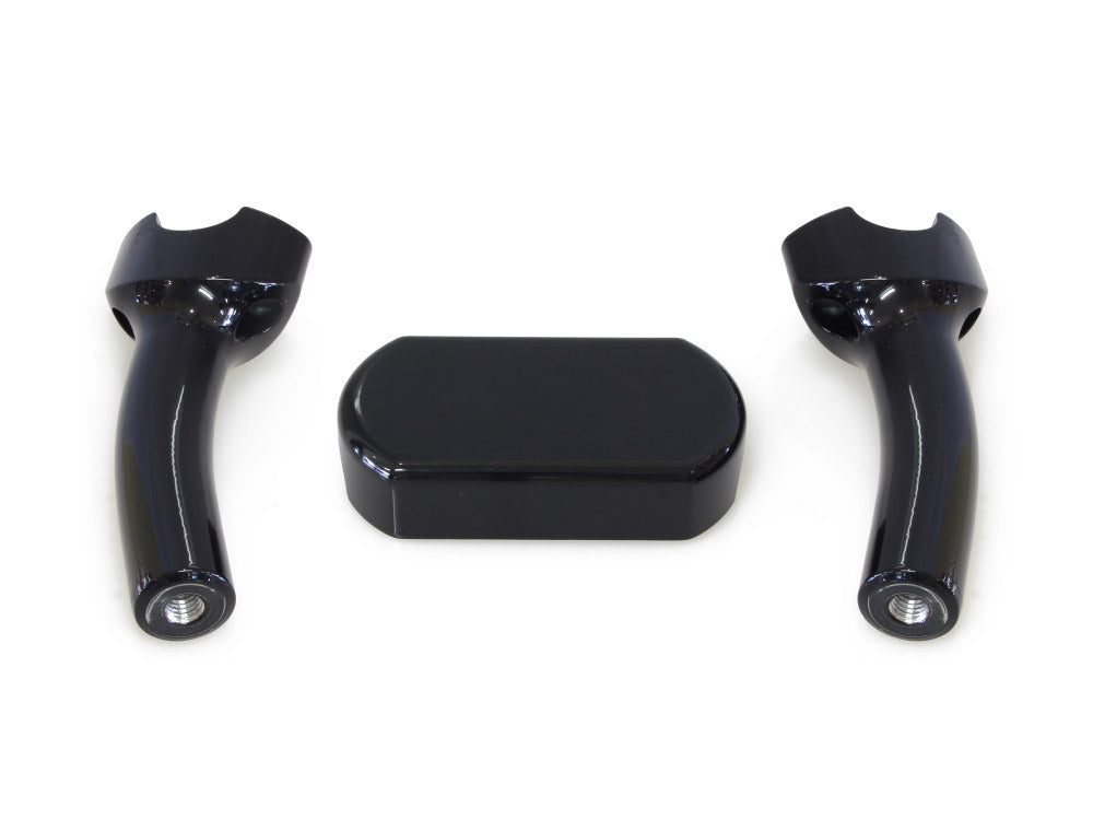 5.5in. Pullback One Piece Riser Kit - Gloss Black. Fits 1-1/4in. Handlebar