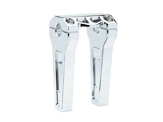 6in. Straight Performance Risers - Chrome. Fits 1-1/4in. Handlebar
