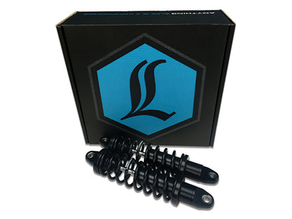 REVO Series, 12in. Rear Shock Absorbers - Black. Fits Touring 1999up.