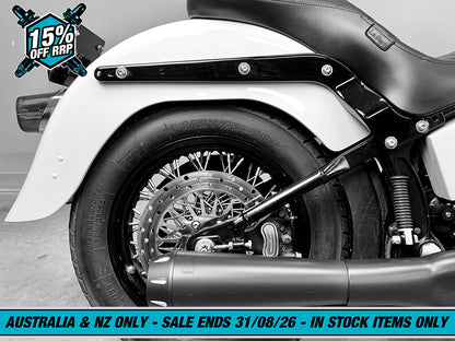 REVO-A Series, Adjustable Rear Shock Absorbers - Black. Fits Softail 2000-2017.