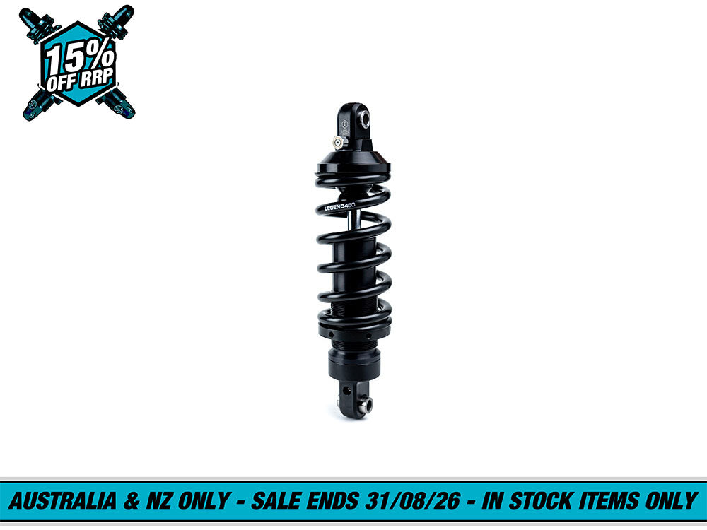 REVO-A Series, 13in. Adjustable Rear Shock Absorbers - Black. Fits Softail 2018-2024