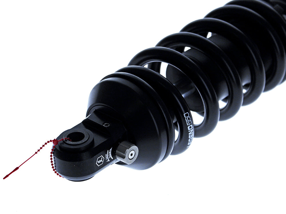 REVO-A Series, 13in. Adjustable Heavy Duty Rear Shock Absorbers - Black. Fits Softail 2025up.