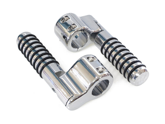 1-1/4in. Clamp On Linbar Highway Pegs - Chrome.