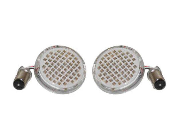 LED Turn Signal Inserts HD 2002 Up Front or Rear Amber Deluxe