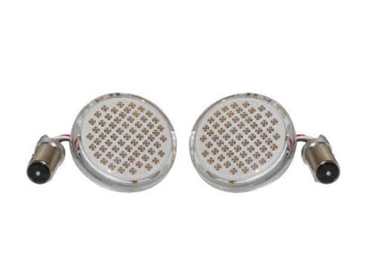 LED Turn Signal Inserts HD 2002 Up Front or Rear Amber Deluxe