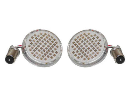 LED Turn Signal Inserts HD 2002 Up Front or Rear Amber Deluxe