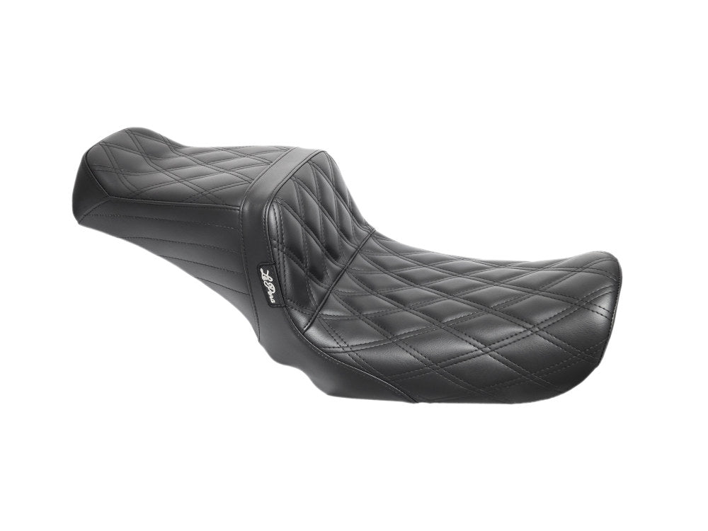 TailWhip Dual Seat - Black Double Diamond Stitch. Fits Dyna 2006-2017.