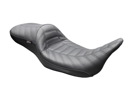 Maverick Indy Daddy Long Legs Dual Seat - Extended Reach Double Track Pleat. Fits Most Touring 2008-2024