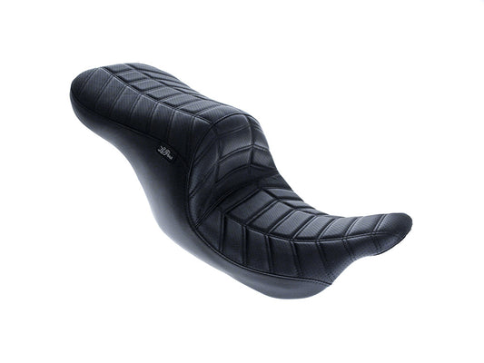 Maverick Indy Dual Seat Up Front Reduced Reach - Double Track Pleat. Fits Most Touring 2008-2024
