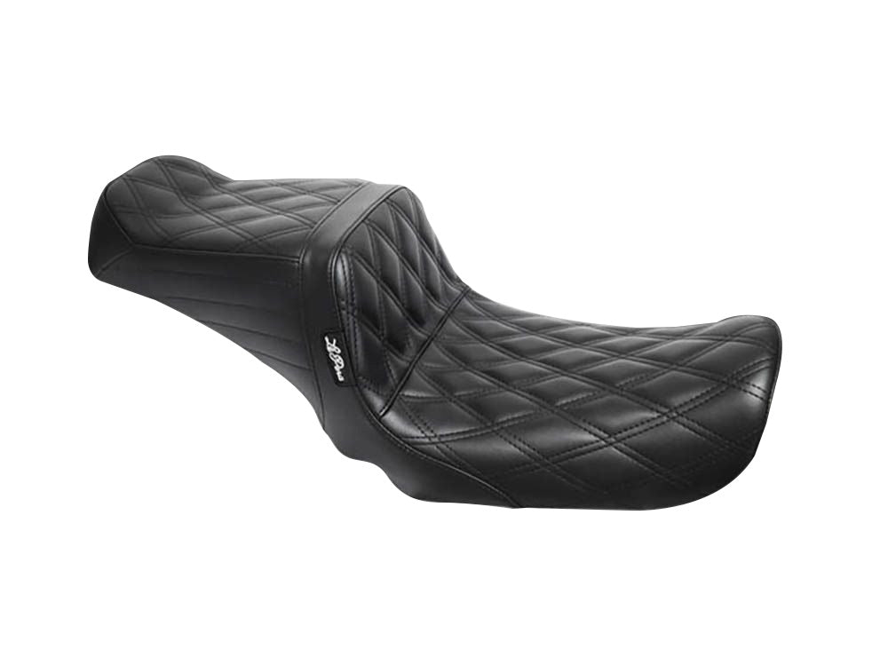 TailWhip Dual Seat - Black Double Diamond Stitch. Fits Dyna 1996-2003